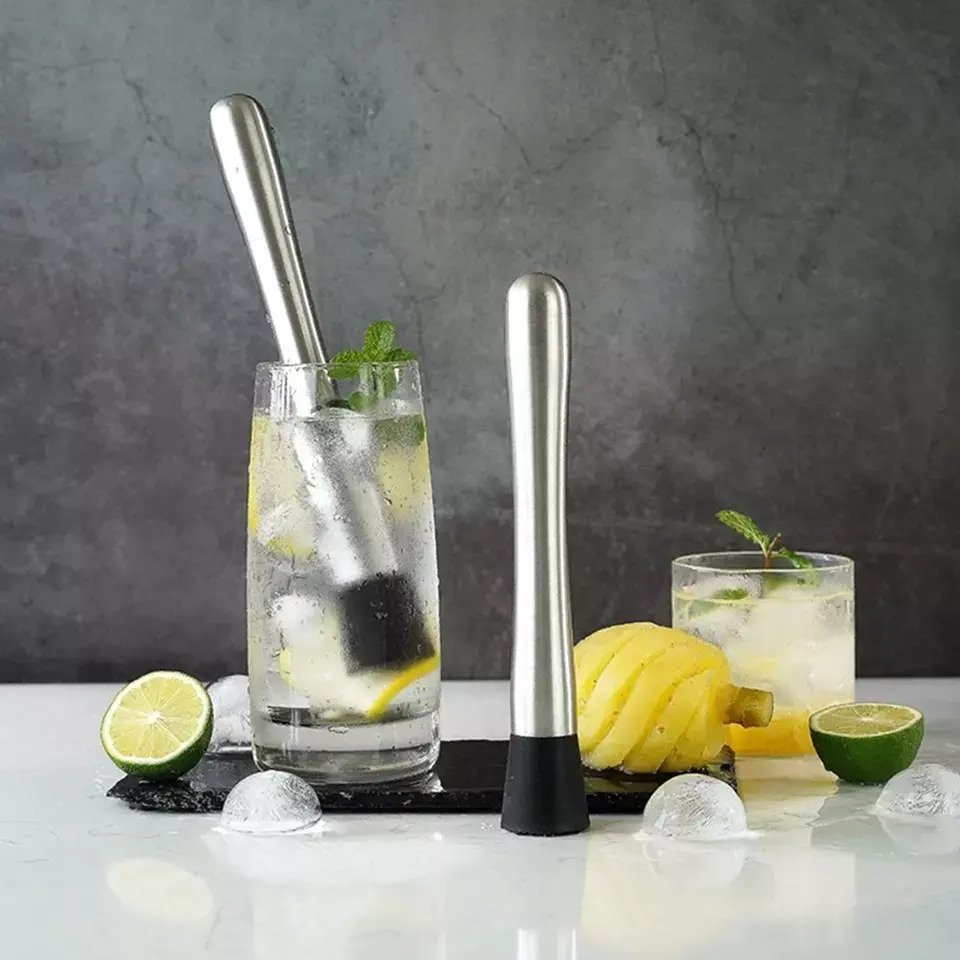 Mortero para cocktail de acero inoxidable mortero clasico acero inoxidable